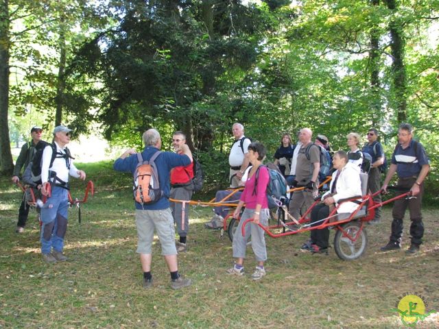 randonnée sportive avec joëlettes, Ovifat, 2012